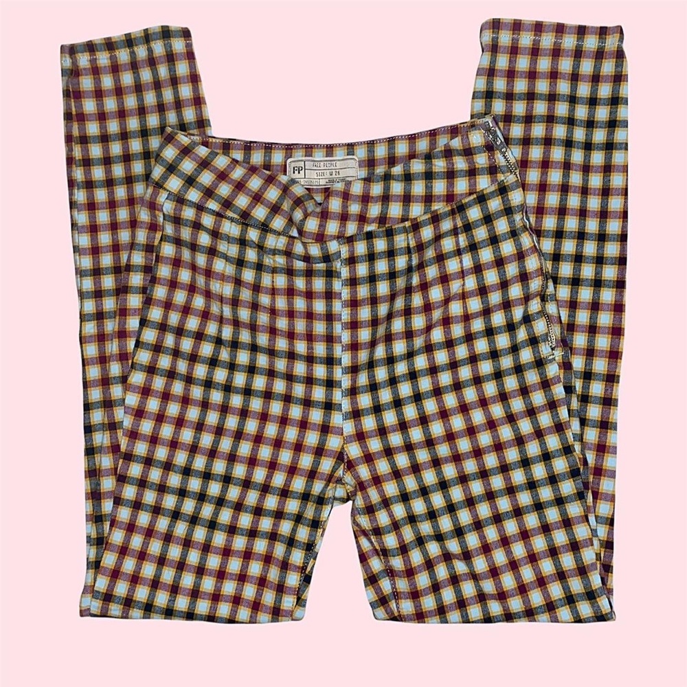 Free People plaid pants